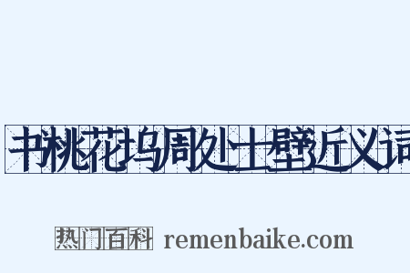 书桃花坞周处士壁近义词是什么意思的图片